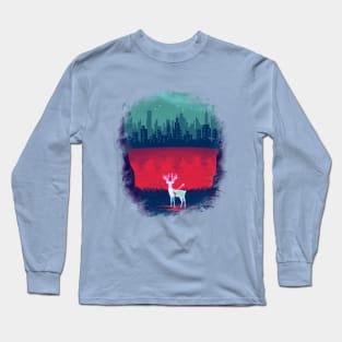 Deer in city Long Sleeve T-Shirt